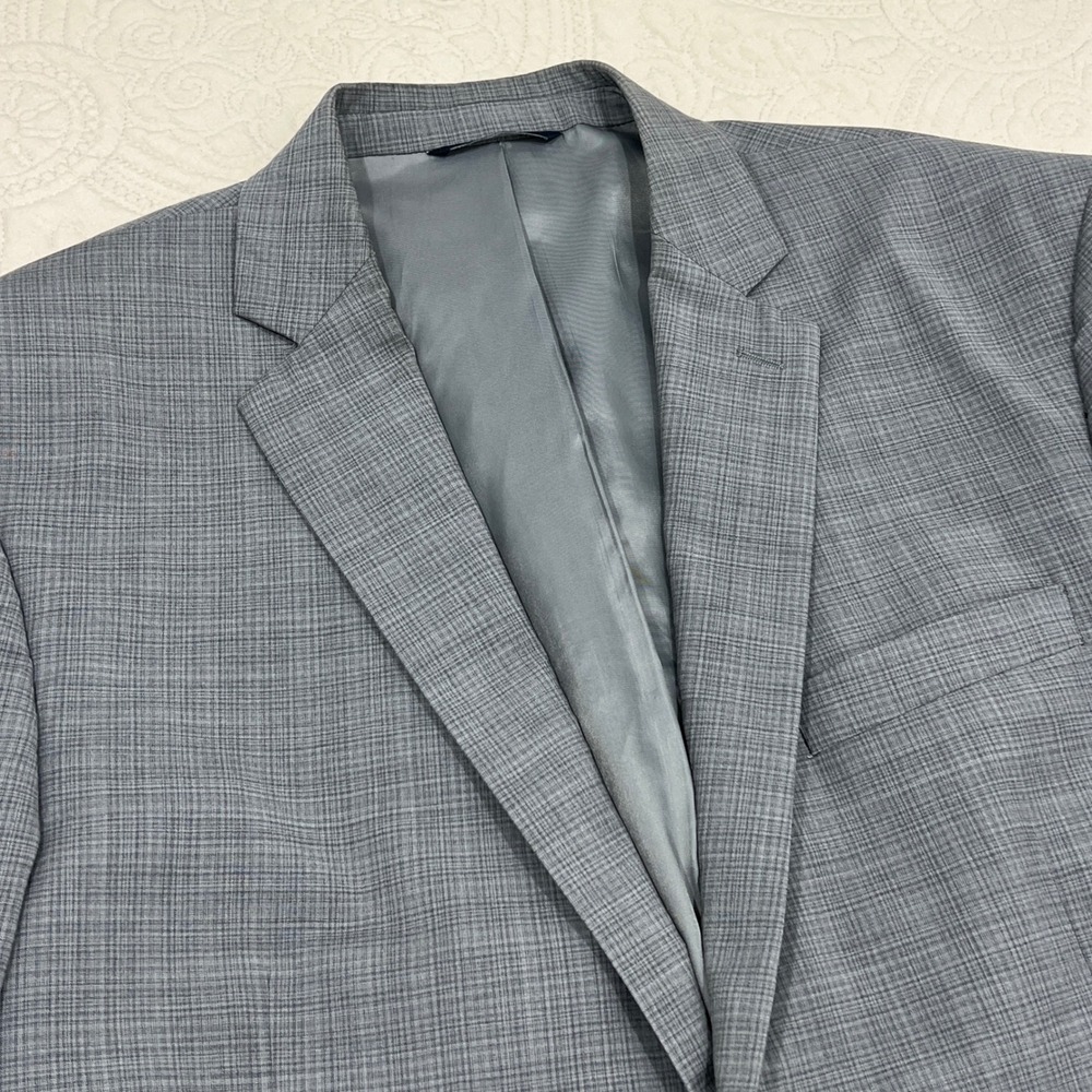 Ralph Lauren Slim Fit Grey Glen Plaid Wool Blazer Sport Coat Mens 46R Canada